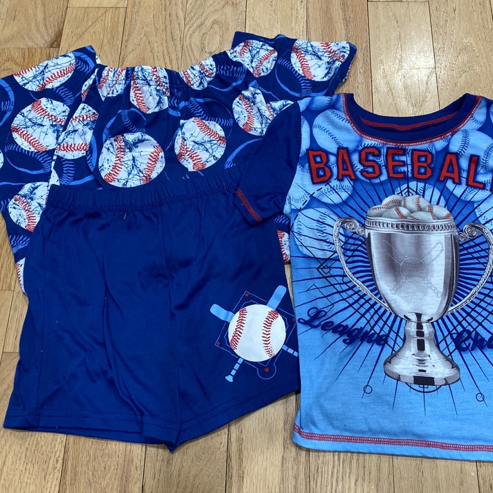Komar kids baseball pajama set boys sz 4/5